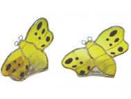 PORTA VELAS CRISTAL MARIPOSA 14x10cm      