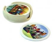 POSAVASOS REDONDO 9cm 4 Unidades  SURTIDO A ELEGIR 1           