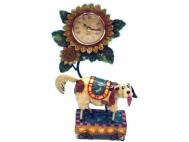 RELOJ SOBREMESA PERRO CARRO           