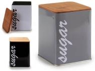 2020/06/05 BOTE METAL 14x11,5x11,5cm TAPA BAMBU AZUCAR  SURTIDO A ELEGIR 1