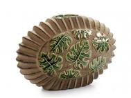 JARRON CERAMICA HOJA COSTILLA 24,5x15,5cm  
