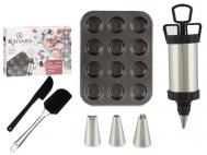 MOLDE MAGDALENAS  CON MANGA Y ESPATULAS 31 