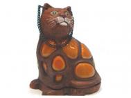 PORTA VELAS HIERRO GATO 20x14cm        