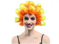 PELUCA RIZADA AMARILLO Y NARANJA ADULTO     �
