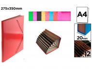 CARPETA FUELLE DIN A4 12 SEPARADORES CARTON  SURTIDO A ELEGIR 1 {   