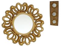 ESPEJO CALYPSO 3 Unidades 11cm COLOR ORO