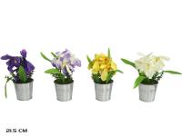 MACETA ARTIFICIAL IRIS ZINC 21,5cm  SURTIDO A ELEGIR 1         