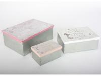 CAJA METAL JUEGO 3 PIEZAS 23x16x9cm              