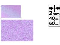 GOMA EVA CON PURPURINA 40x60cm MORADO