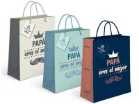 BOLSA PAPEL REGALO PAPA 14x11,5x6,5cm  SURTIDO A ELEGIR 1   