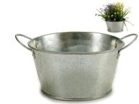 CUBO MACETA REDONDA ZINC ALTURA 11cm DIAMETRO 20cm  