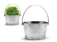 CUBO ZINC REDONDO 26x25x16,5cm CON ASA ANCHA    