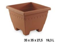 MACETA PLASTICO LIMA CUADRADA 35cm         