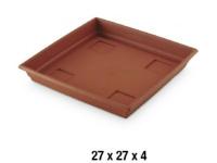 PLATO PLASTICO MACETA LIMA CUADRADO 27cm      