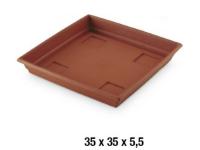 PLATO PLASTICO MACETA LIMA CUADRADO 35cm      