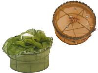 CAJITA JOYERO ORGANZA ALTURA 6 DIAMETRO 9cm  SURTIDO A ELEGIR 1  