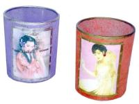 VASO PORTA VELAS CRISTAL 7x8cm  SURTIDO A ELEGIR 1        