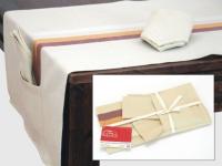 MANTEL MESA CON 2SERVILLETAS BEIG O AZUL     