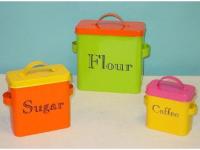 BOTE SET 3 Unidades METAL 20x10x21 COLOR    