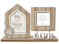 MULTIFOTO MESA 2 FOTOS BLANCO 34x6cm    