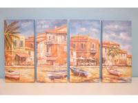 LIENZO 24x51cm PALMERAS BARCO  SURTIDO A ELEGIR 1   