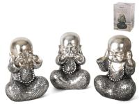 BUDA MONJE NAQPUR RESINA 14x11x20cm  SURTIDO A ELEGIR 1 