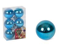 BOLA NAVIDAD BRILLO AZUL CAJA 6 Unidades 4cm   