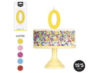 VELA GRANDE N�0 GLITTER  SURTIDO A ELEGIR 1              