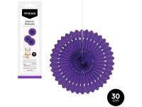 ABANICO PAPEL REDONDO VIOLETA DIAMETRO 30cm        