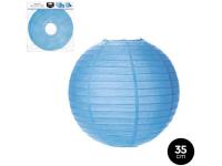 FAROL LAMPARA PAPEL ESFERA AZUL PASTEL 35cm  