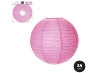 FAROL LAMPARA PAPEL ESFERA ROSA PASTEL 35cm  