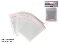 BOLSA CELOFAN X100 ADHESIVO 10x7,5cm       