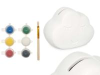 HUCHA PINTAR NUBE 6  COLORES PINCEL           