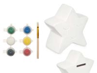 HUCHA PINTAR ESTRELLA 6 COLORES PINCEL