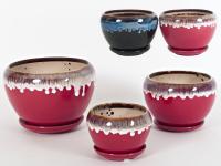 MACETERO SET 3  CON PLATO FOREST 23cm  SURTIDO A ELEGIR 1    