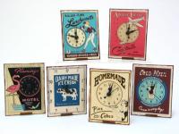 RELOJ METAL DECORADO VITANGE 10x8cm  SURTIDO A ELEGIR 1      