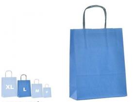 BOLSA PAPEL LISA AZUL MEDIANO 32x41cm(25)   