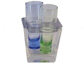 JUEGO LICOR BASE CUADRADA CAJA 13,5x9x9cm*10#*