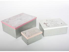 CAJA METAL JUEGO 3 PIEZAS 23x16x9cm              