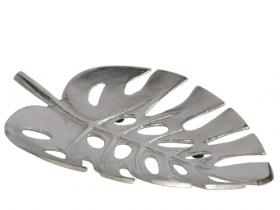 PLATO DECORATIVO HOJA 30x20x3,5cm ALUMIN