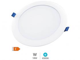 PLAFON EMPOTRABLE LED 18 Vatios 6500K DIAMETRO 22cm REDONDO 