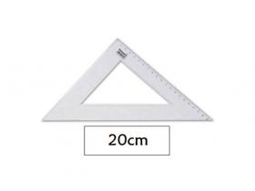 ESCUADRA PLASTICO 45� 20cm (20)=019205=    