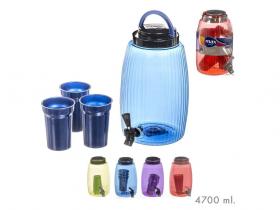 DISPENSADOR BEBIDAS PLSTICO  CON 3 VASOS  SURTIDO A ELEGIR 1 