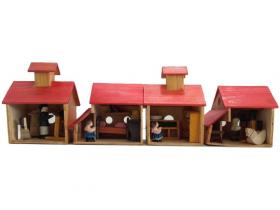 CASA MADERA DECORADO 8x8cm 4 SURTIDO A ELEGIR 1 (10)*40#*=088325=