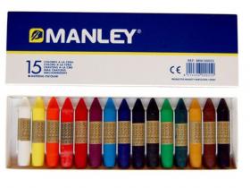CERAS MANLEY 15 COLORES 6cm{        =000552=  
