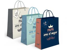 BOLSA PAPEL REGALO PAPA 23x18x10cm  SURTIDO A ELEGIR 1      