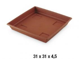 PLATO PLASTICO MACETA LIMA CUADRADO 31cm      