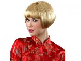 PELUCA MELENA CORTA RUBIA 26x4x20cm     