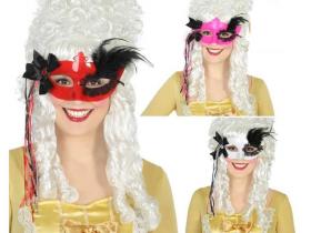 ANTIFAZ PVC CON PLUMA Y LAZO 10x23cm  SURTIDO A ELEGIR 1 (12)