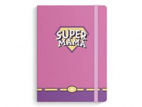 LIBRETA CON GOMA SUPER MAMA             